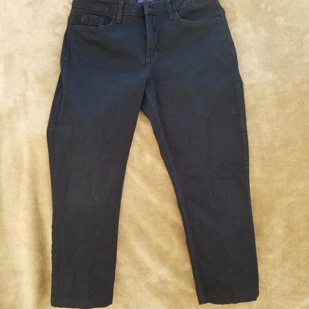 Black NYDJ bootcut jeans.